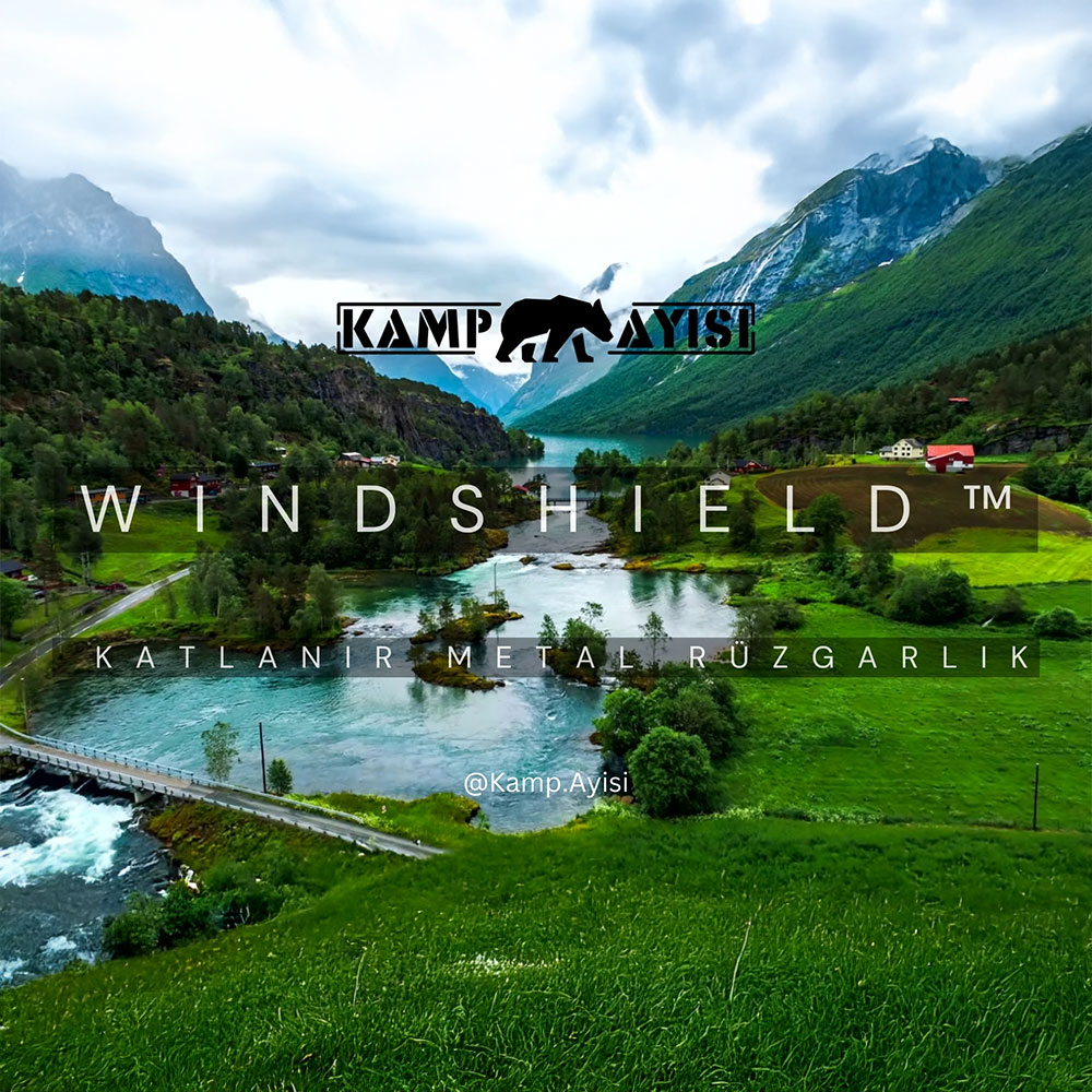 Kamp Ayısı® WindShield™ Katlanır Metal Rüzgarlık: Portatif Rüzgar Kesici